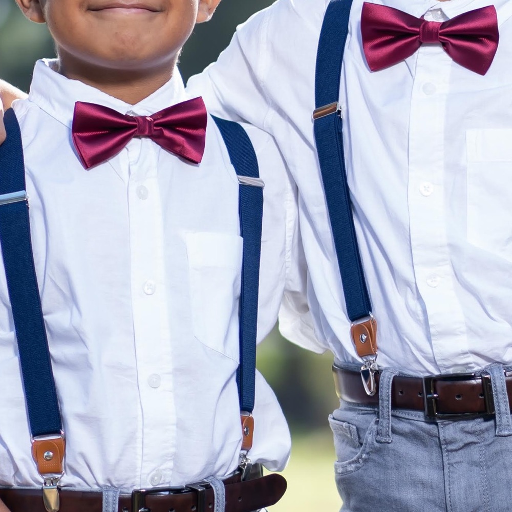 Kids bow ties & suspenders sets new